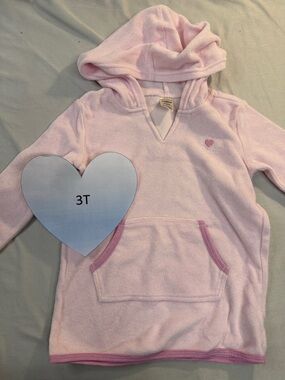 OshKosh B'gosh - Pink Hooded Kids Top with kangaroo pocket